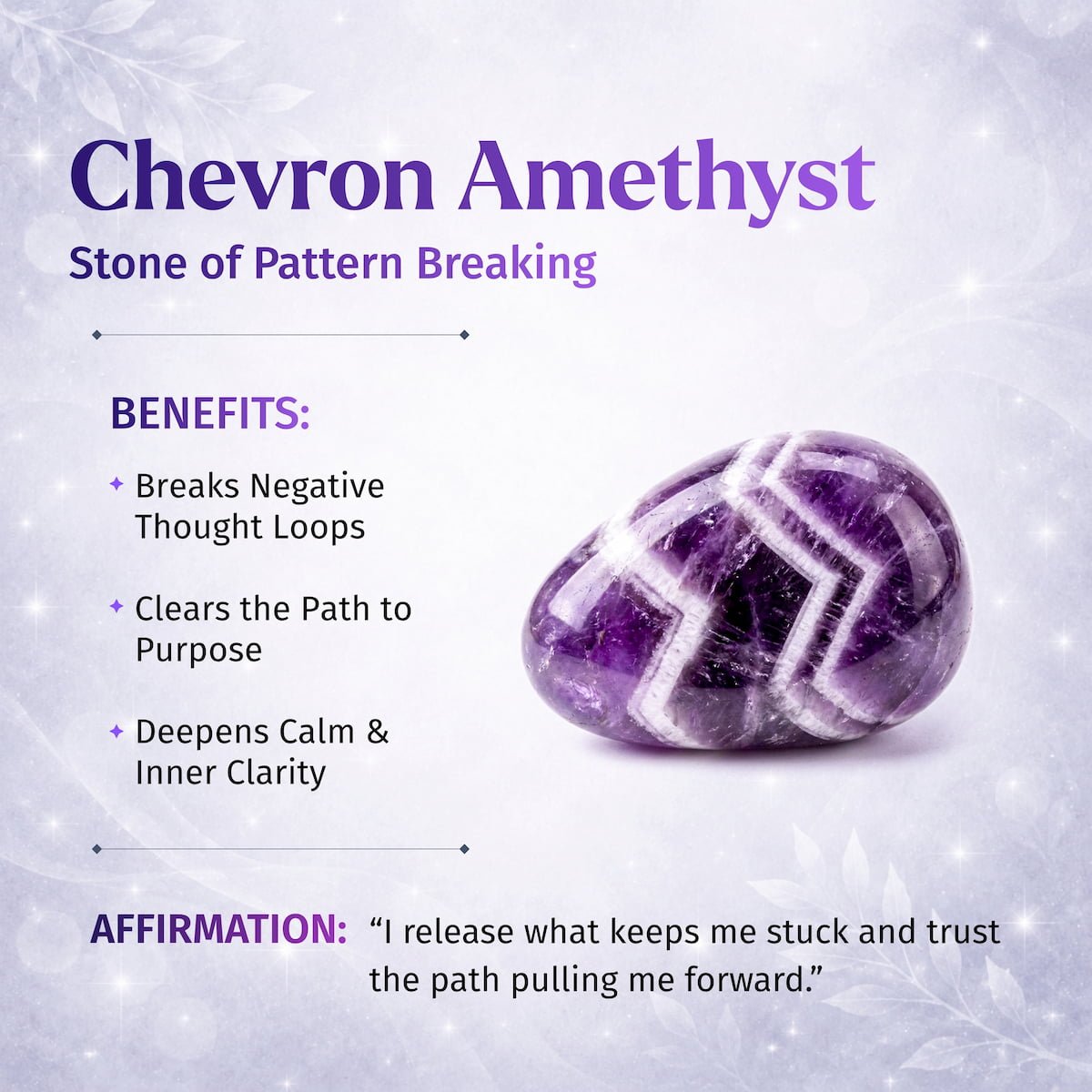 Cycle Breaker - Chevron Amethyst Point of Transformation